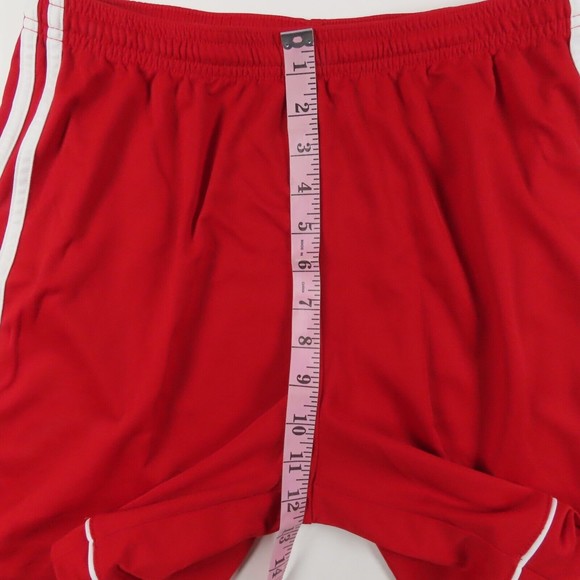 Adidas Boys Shorts Size Large Elastic Waist Red Running Activewear Gym Training - Picture 5 of 11